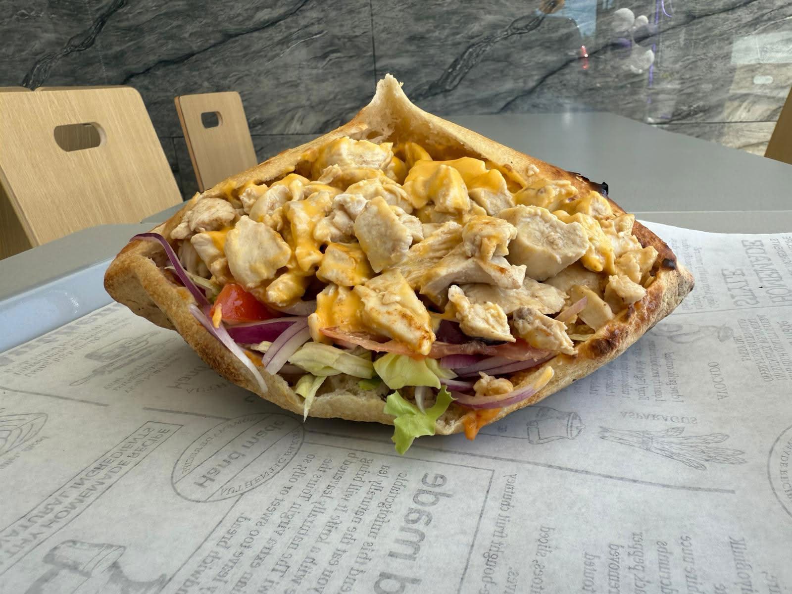 Sandwich L'Escalope : escalope de poulet avec fromage